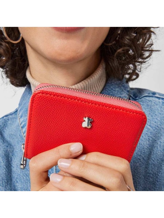 Monedero Tous Mediano Rojo New Dubai Saffiano | Joyería Parejo