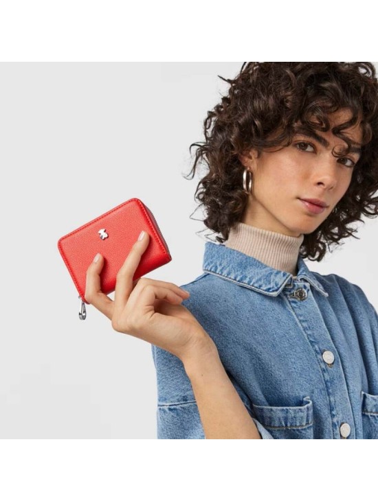 Monedero Tous Mediano Rojo New Dubai Saffiano | Joyería Parejo
