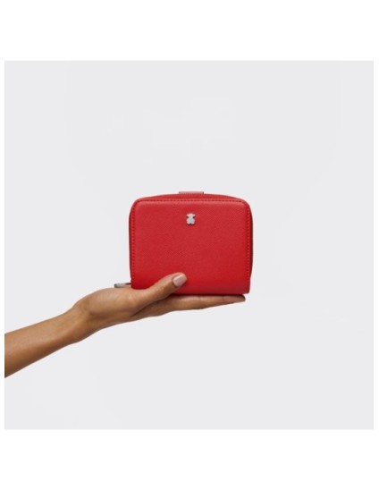 Billetera Tous Pequeña Roja New Dubai Saffiano | Joyería Parejo