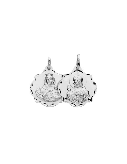 Medalha Calada V. do Carmo - Coração Sagrado Prata | Joyeria Parejo