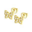 Pendientes Lotus Silver LP3051-4/2 Mariposa Dorada - Circonitas