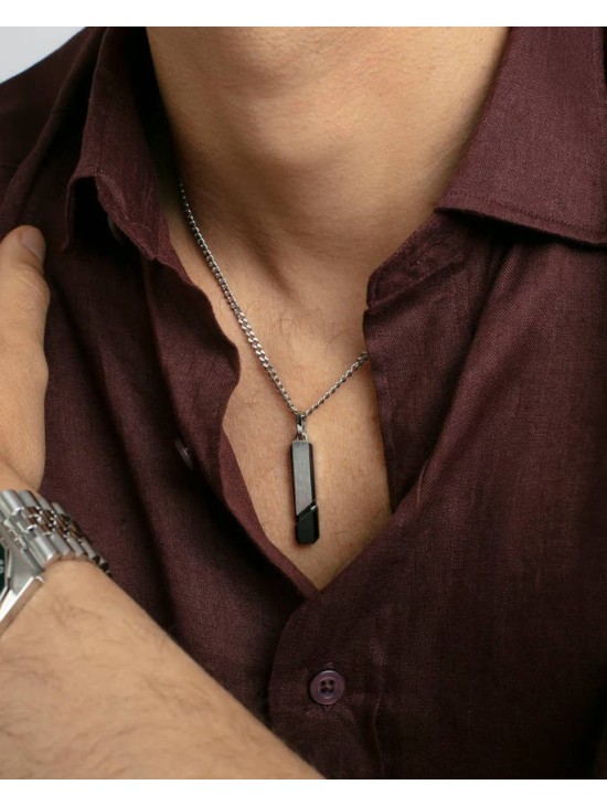 Collar Viceroy 15182C01010 Hombre Acero - IP Negro | Joyería Parejo