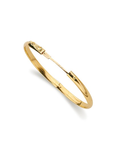 Pulseira Lisa Meia Cana Ouro 18k - Comprar Online Portugal