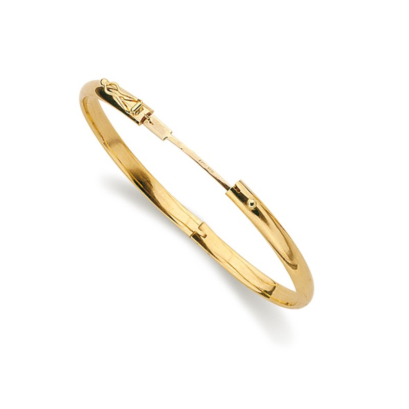 Pulseira Lisa Meia Cana Ouro 18k - Comprar Online Portugal