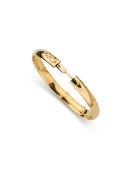 Pulseira Lisa Meia Cana Ouro 18k - Compre Online Já