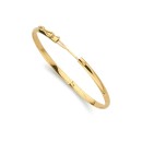 Pulsera de Media Caña Tallada 4 mm en oro de 18k