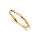 Pulseira de Meia Cana Gravada 5 mm em ouro de 18k