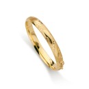 Pulseira de Meia Cana Gravada 8 mm em ouro de 18k